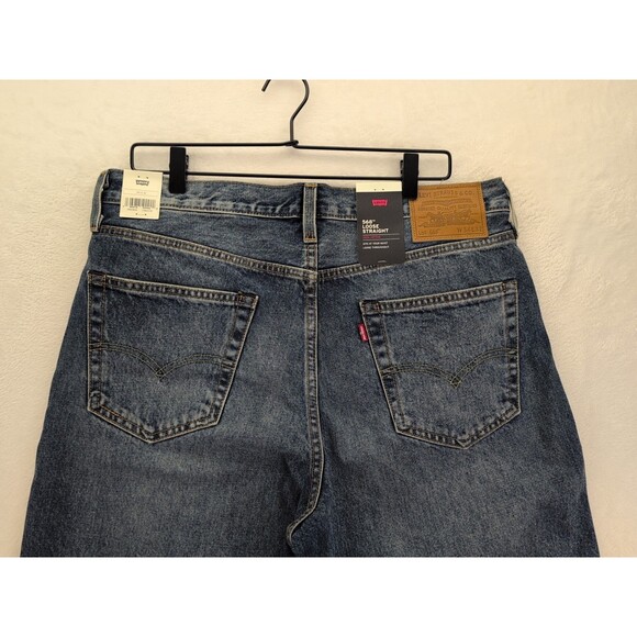 Levis Premium Lot 568 Jeans Mens 34x32 Medium Wash Loose Fit Straight Denim NWT - Picture 11 of 13